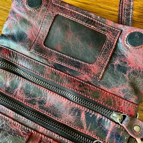 Bed Stu Black and Red Leather Wristlet - Picture 8 of 11